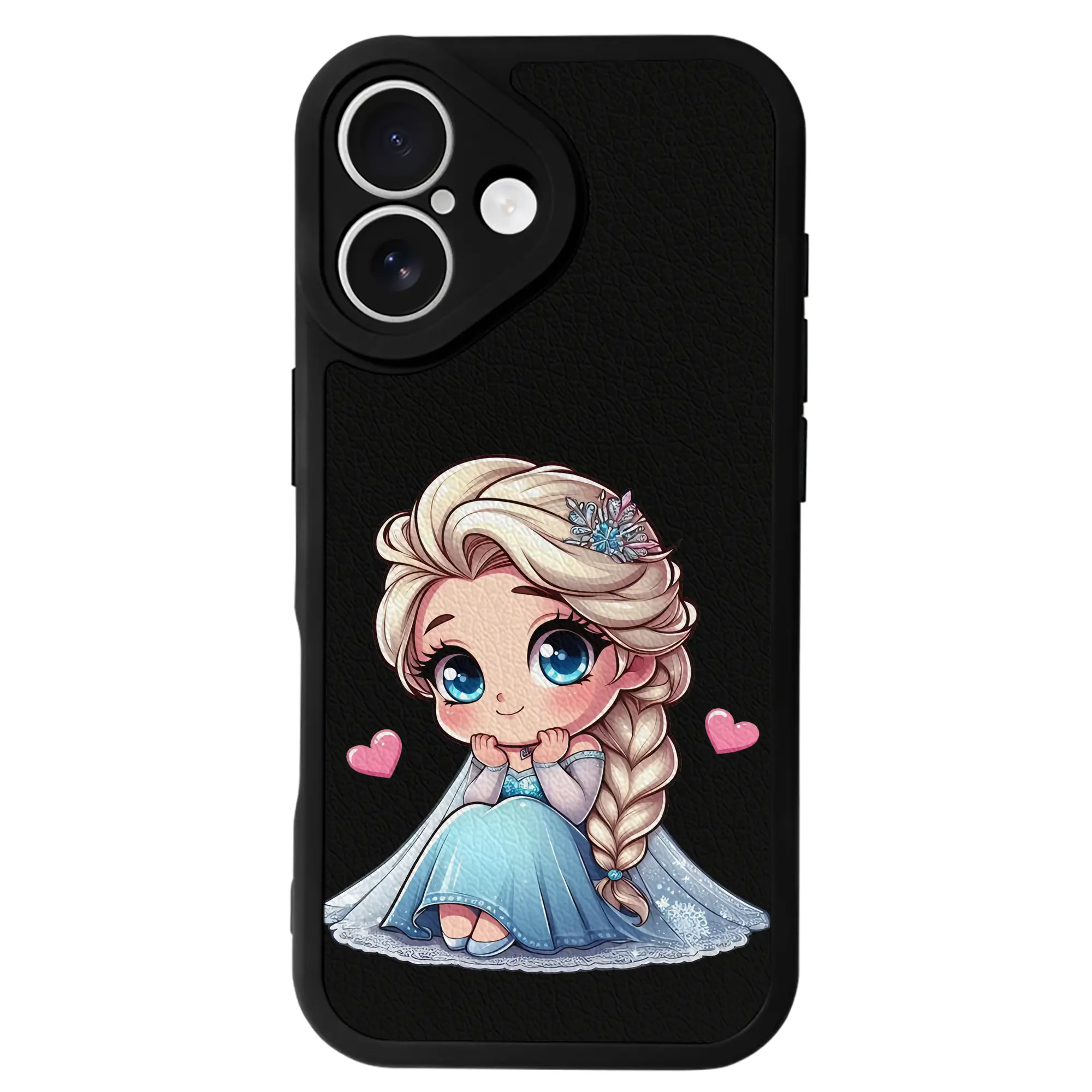 アナと雪の女王(Frozen) グッズ エルサ(Elsa) - IPhone 16シリーズ対応 ・ シリコンスマホケース ・ レザー調 ・ 高精度フィット ・ 耐衝撃 ・ ワイヤレス充電対応 ・ 精密カット